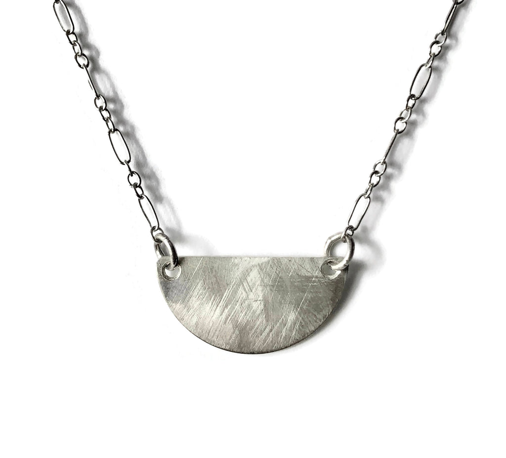 Horizon Half Moon Necklace, Sunrays