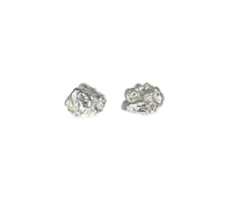 Cloud Studs, Recycled Silver