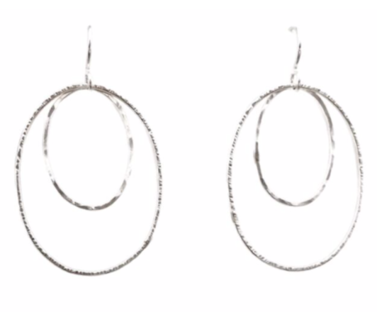 Double Oval Earrings, Medium