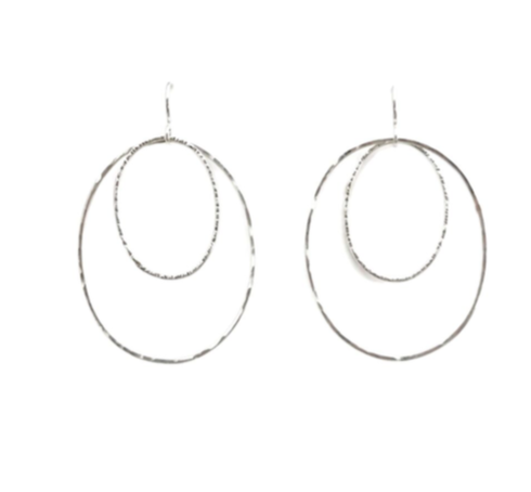 Double Oval Earrings, Small